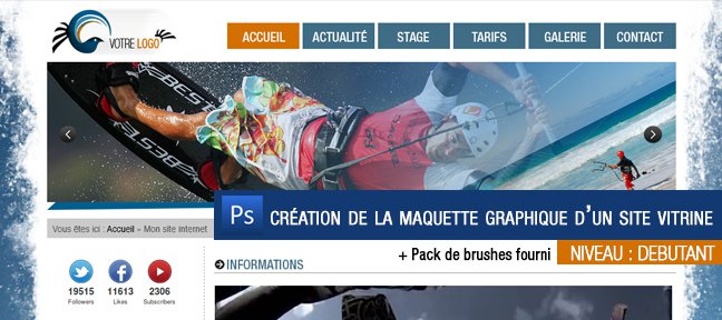 Créer la maquette graphique d'un site vitrine