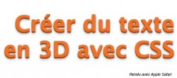 Générer du texte en 3D avec CSS