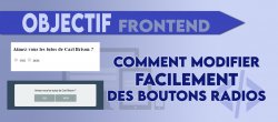 Objectif Frontend. Comment modifier facilement des boutons radios