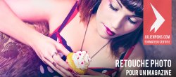 Développer et retoucher une photo pour une pub de magazine