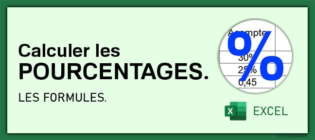 Excel - Calculer les pourcentages