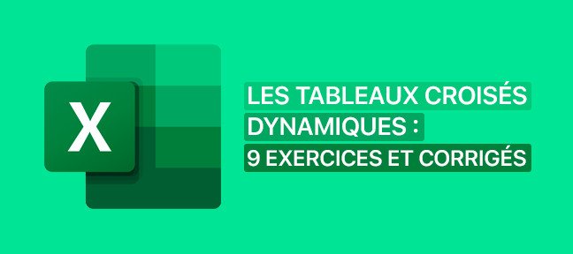 Les Tableaux Croisés Dynamiques : 9 exercices et corrigés