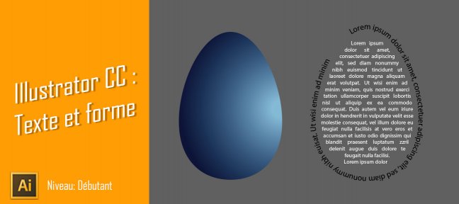 Créer des textes dans et sur une forme dans Illustrator CC