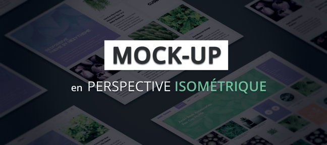 Mock-up en perspective isométrique